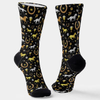 Racing Derby Day Party Schwarzes Gold Muster