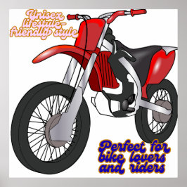 Racing Dirt Bike Art Poster