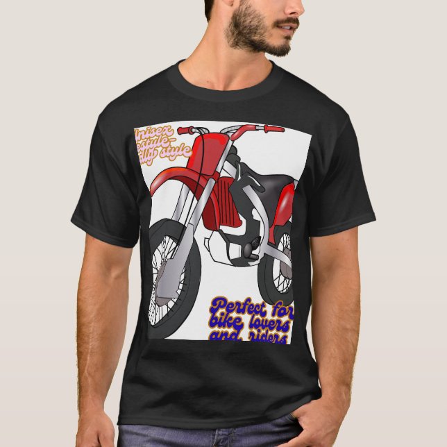 Racing Dirt Bike Art T-Shirt (Vorderseite)