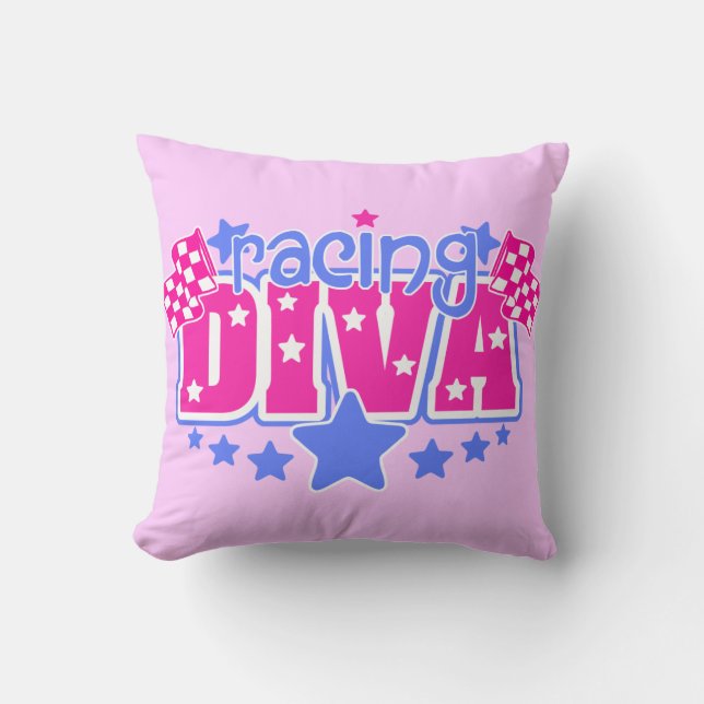 Racing Diva Throw Kissen (Vorderseite)
