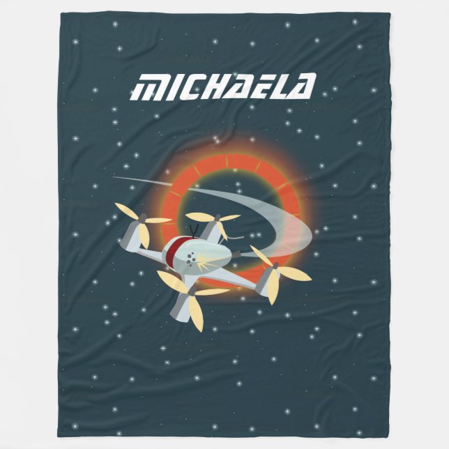 Racing-Drohne Fleecedecke (Vorderseite)