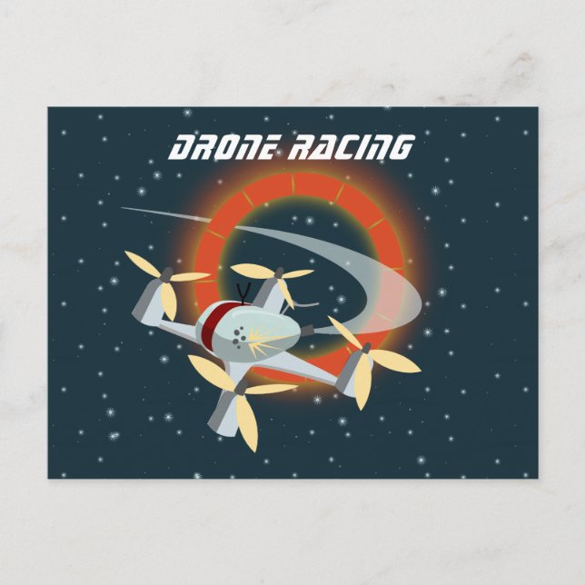 Racing-Drohne Postkarte (Vorderseite)
