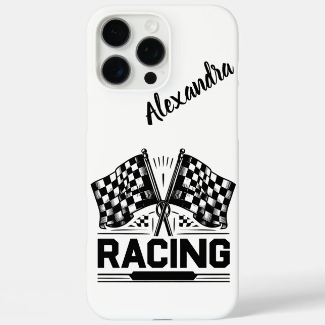 Racing Fahnen winken stolz am Ziel Case-Mate iPhone Hülle (Rückseite)
