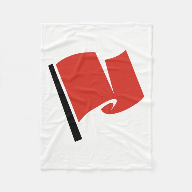 Racing Flag Red Fleecedecke (Vorderseite)