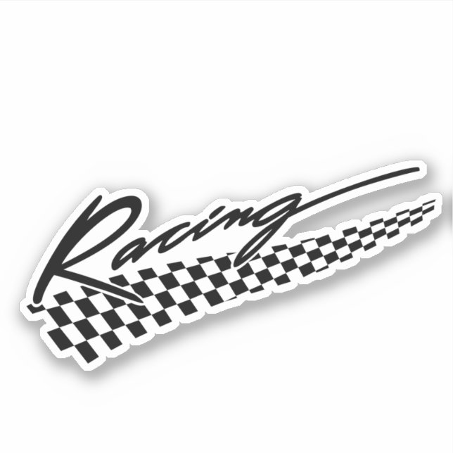 Racing-Flagge Vinyl Stickers Aufkleber (Vorderseite)