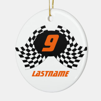 Racing Flags Foto von Keepsake Keramik Ornament