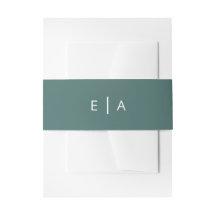 Racing Green Simple Initials Monogram Moderner Sch