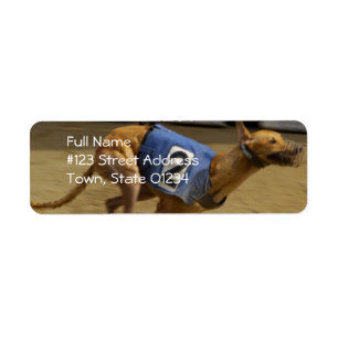 Racing Greyhound Dog Mailing Label