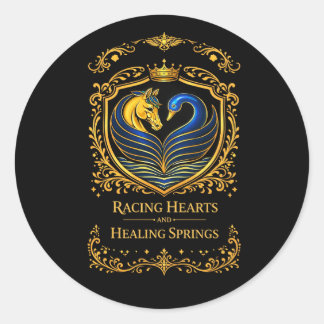 Racing Hearts and Healing Springs Lighter Runder Aufkleber
