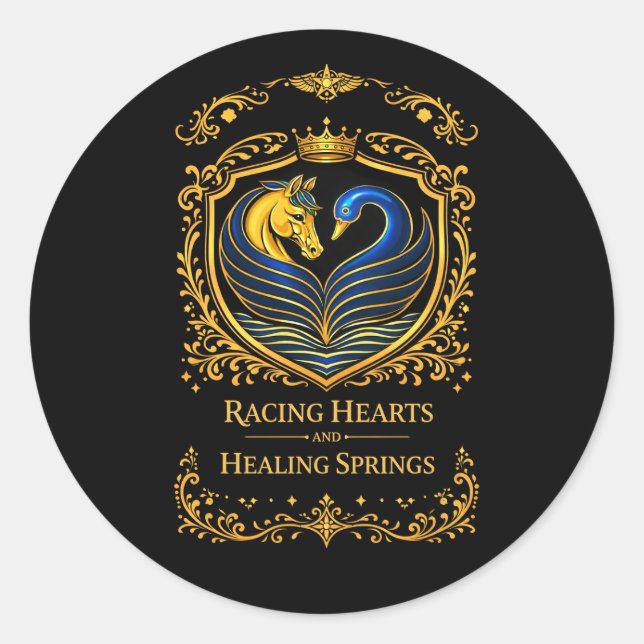 Racing Hearts and Healing Springs Lighter Runder Aufkleber (Vorderseite)