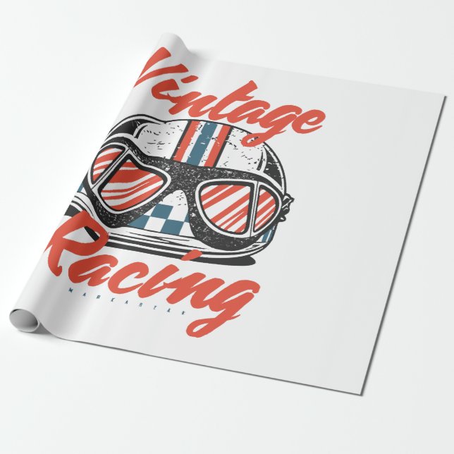Racing Helmet Geschenkpapier (Ungerollt)