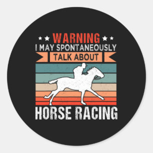 Racing Jockey Horseback Racing Barrel Racer Runder Aufkleber
