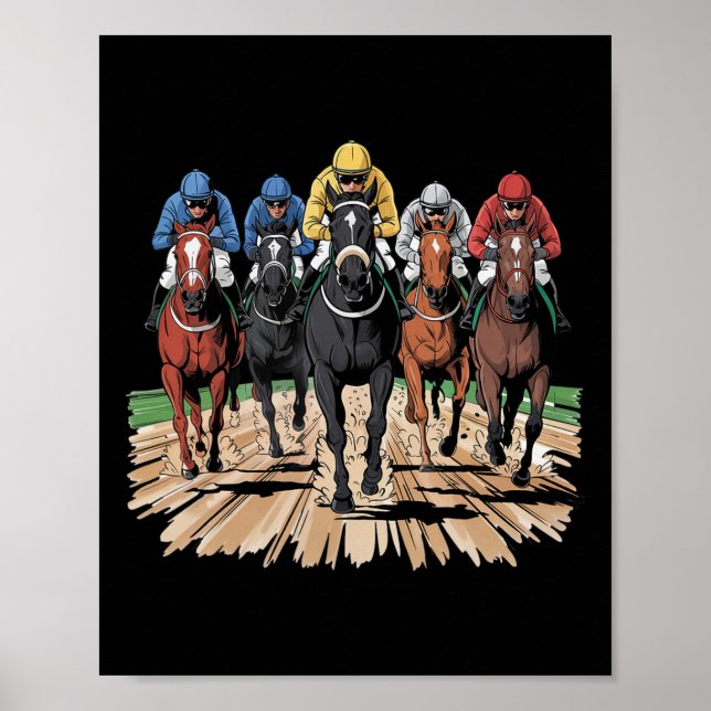 Racing Jockey Racer Der Poster (Vorne)