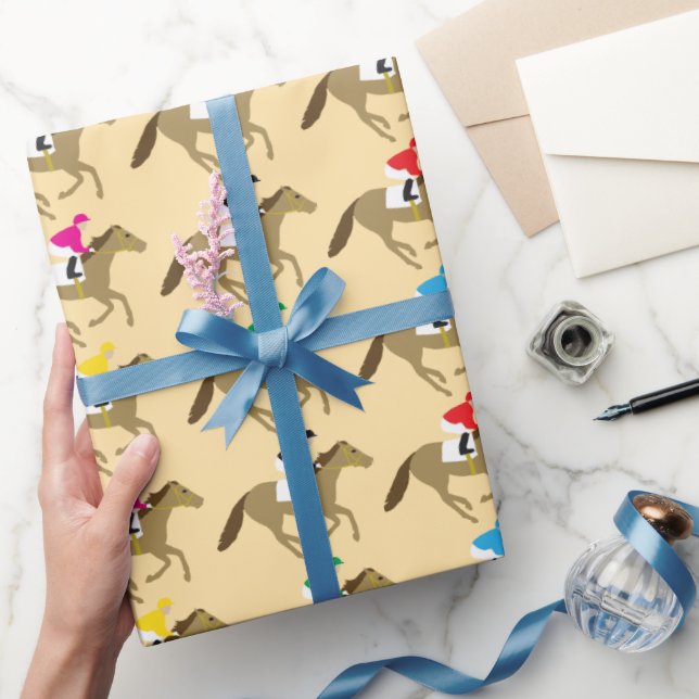 Racing Jockeys Muster Geschenkpapier (Schenken)