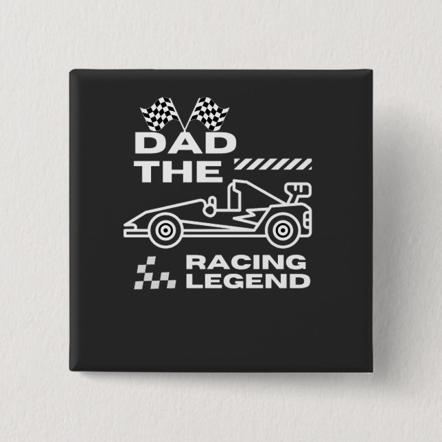 Racing Legend Vater Vathers Day Button (Vorderseite)