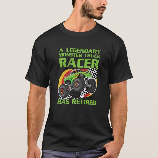 Racing Monster Truck Angebot für ein ermüdetes Mon T-Shirt (Vorderseite)