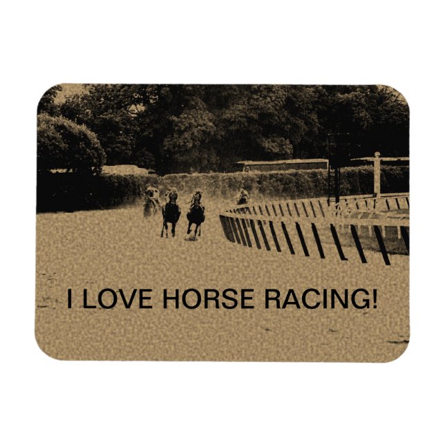 Racing Muddy Track Grunge Magnet (Horizontal)