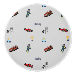 Racing Muster auf grau Keramikknauf