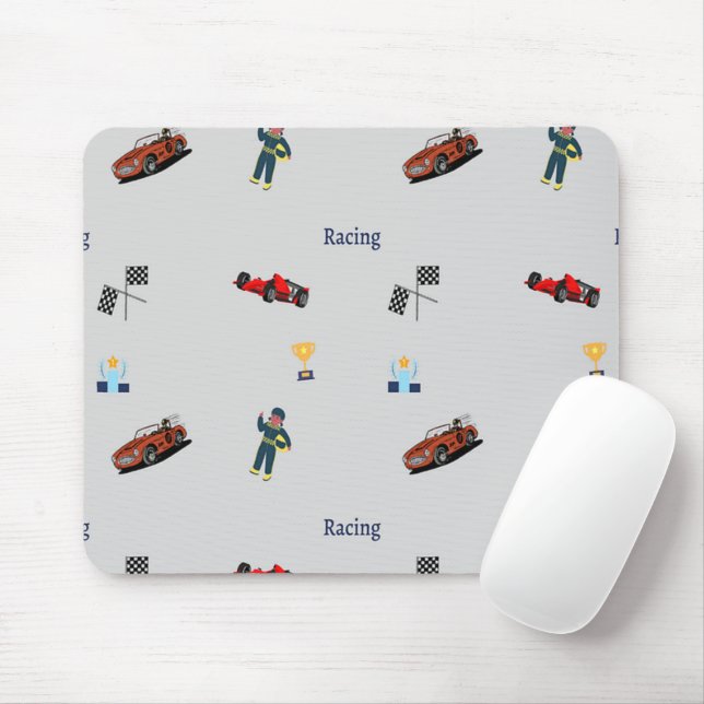 Racing Muster auf grau Mousepad (Mit Mouse)