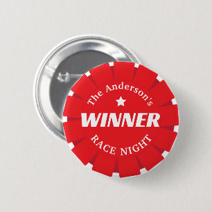 Racing Night First Place Gewinner Rosette Button