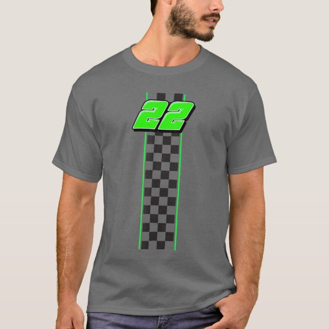 Racing Number 22 Race Racing Race Track T-Shirt (Vorderseite)