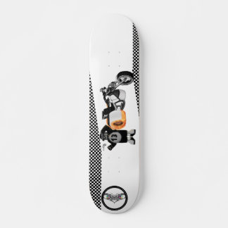 Racing Panda Patrol Schwarz-Weiß detaillierte Skateboard