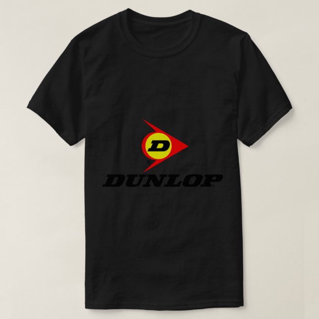 Racing Part Dunlop Reifen Aufkleber T-Shirt (Design vorne)