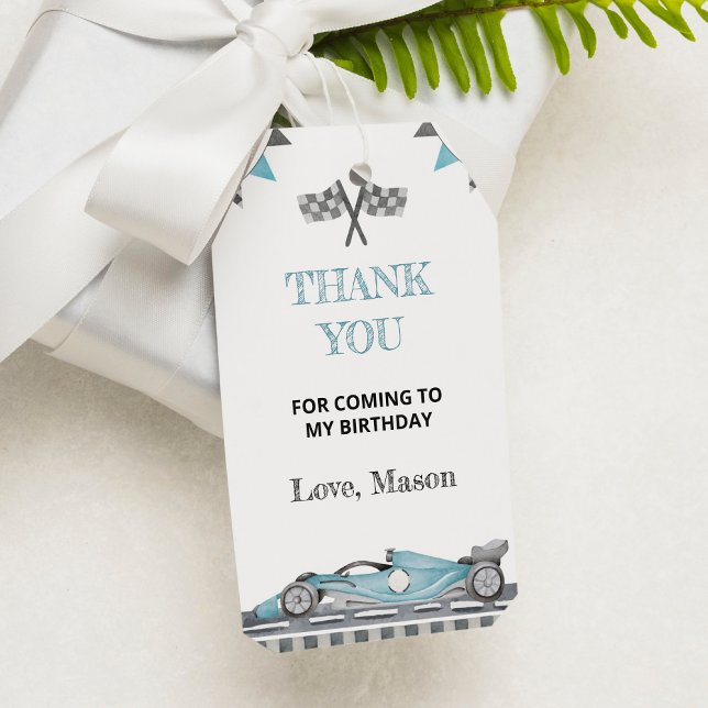 Racing Party Geburtstag Vielen Dank Tag Geschenkanhänger (Von Creator hochgeladen)