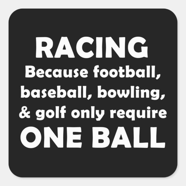 Racing Quadratischer Aufkleber (Vorderseite)
