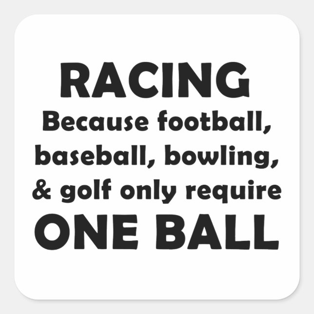 Racing Quadratischer Aufkleber (Vorderseite)