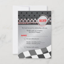 Racing Racecar Bar Mitzvah Replik Karte