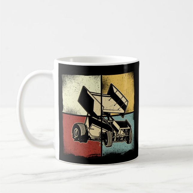 Racing Retro Sprint Car Sprint Car Kaffeetasse (Links)