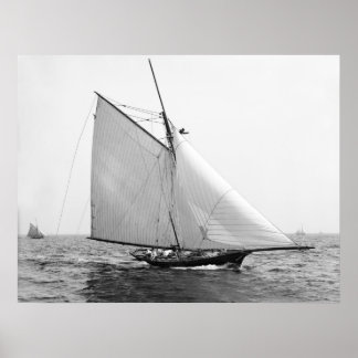 Racing Sailboat Helen, 1890 Poster