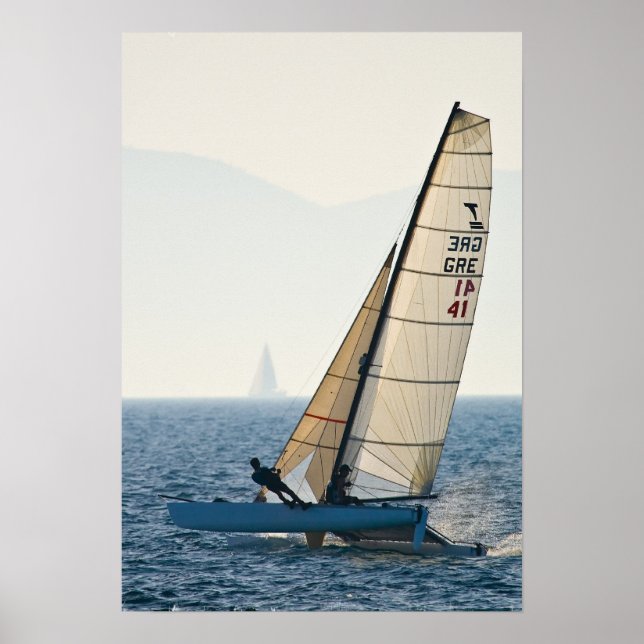 Racing Sailboat Poster (Vorne)