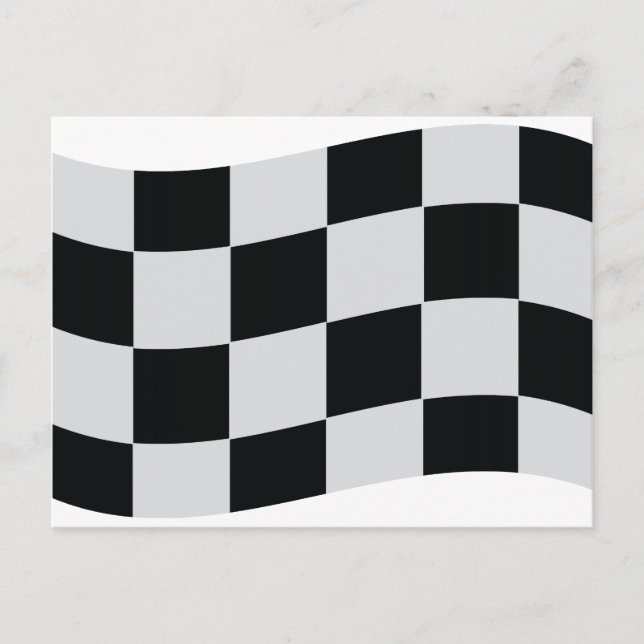 Racing Schachbrett Flag Postkarte (Vorderseite)
