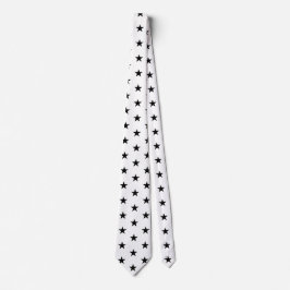 Racing Silks White with Black Stars Derby Krawatte