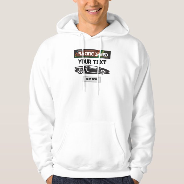 Racing Speed Car Design – Fast Motorsport Performa Hoodie (Vorderseite)