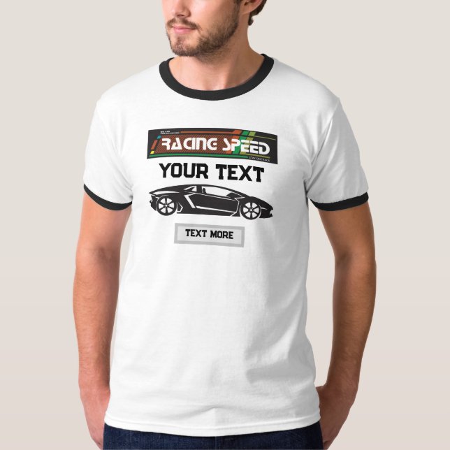 Racing Speed Car Design – Fast Motorsport Performa T-Shirt (Vorderseite)