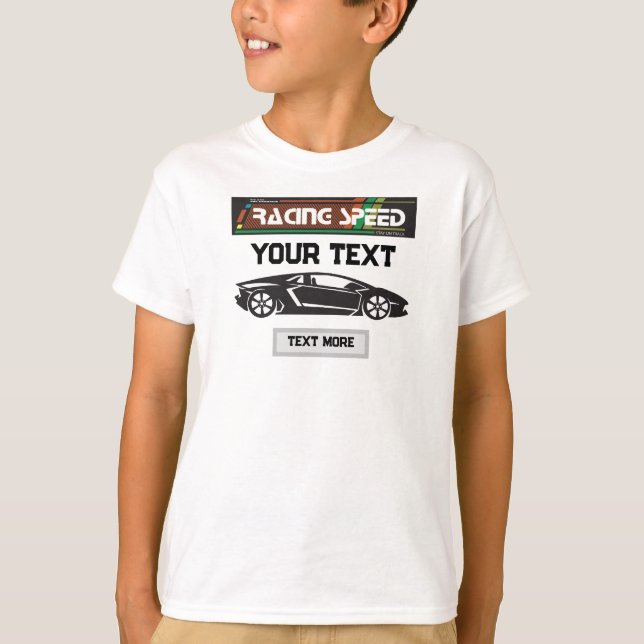 Racing Speed Car Design – Fast Motorsport Performa T-Shirt (Vorderseite)