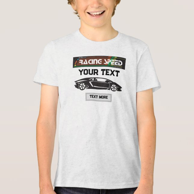 Racing Speed Car Design – Fast Motorsport Performa Tri-Blend Shirt (Vorderseite)