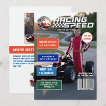 Racing Speed Magazine Cover Geburtstagsparty