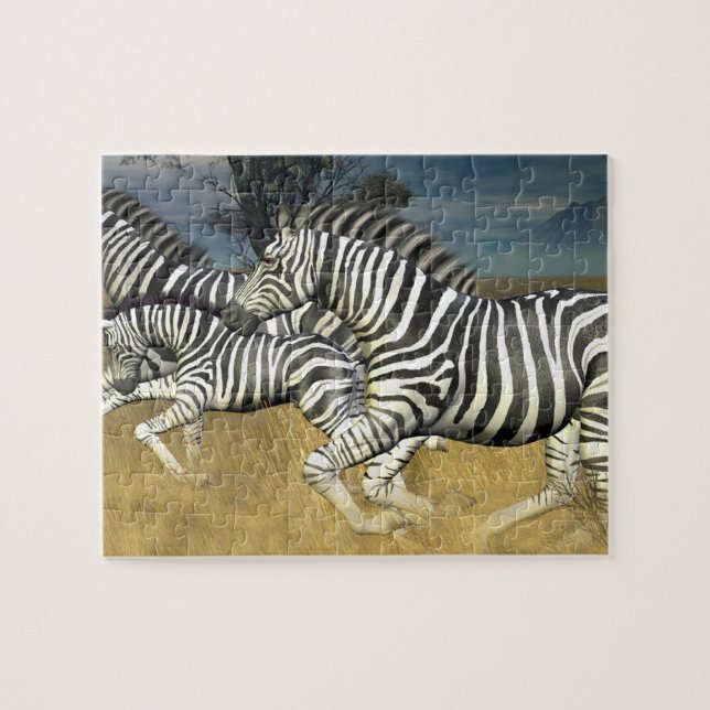 "Racing Stripes" Zebra Jigsaw Puzzle (Horizontal)