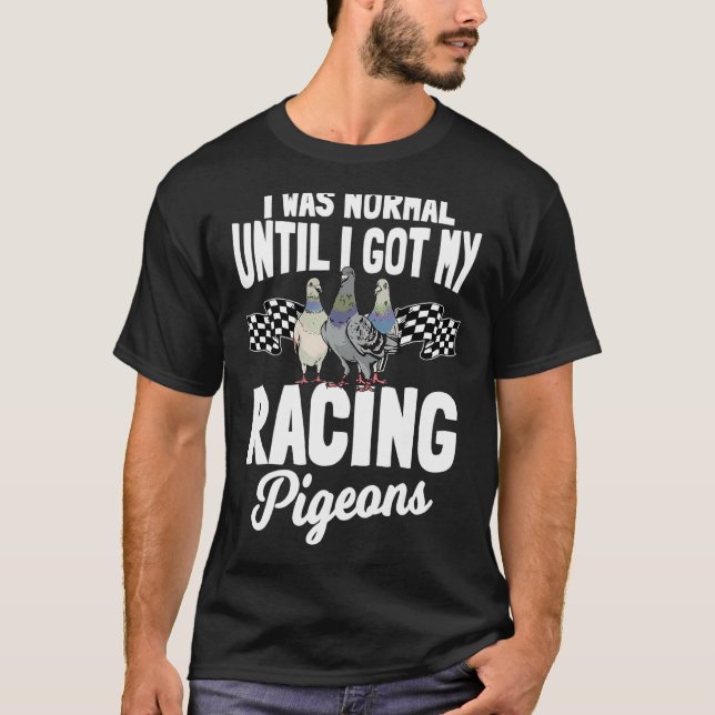 Racing Tauben Züchter Birdwatcher T-Shirt (Vorderseite)