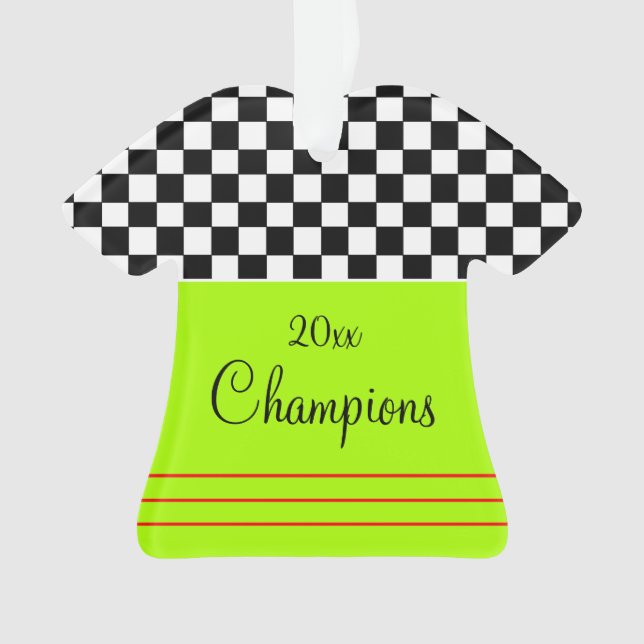 Racing Themed Black and White Ornament (Vorderseite)
