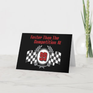 Racing Themed Geburtstagsgeschenke Karte