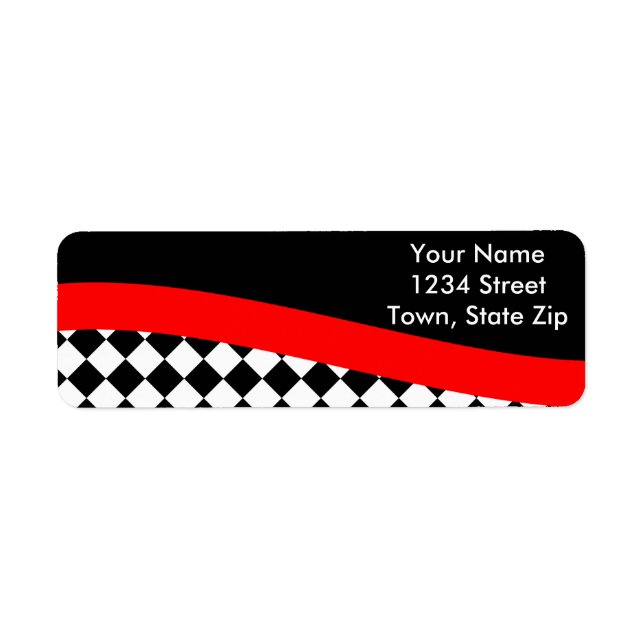 Racing Themed Mailing-Labels (Vorne)
