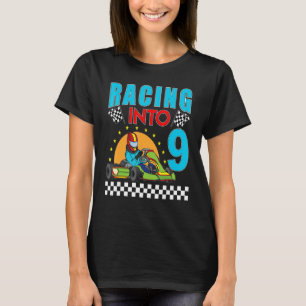 Racing to 9 Go Kart Racing Go Kart 9. Geburtstag T-Shirt