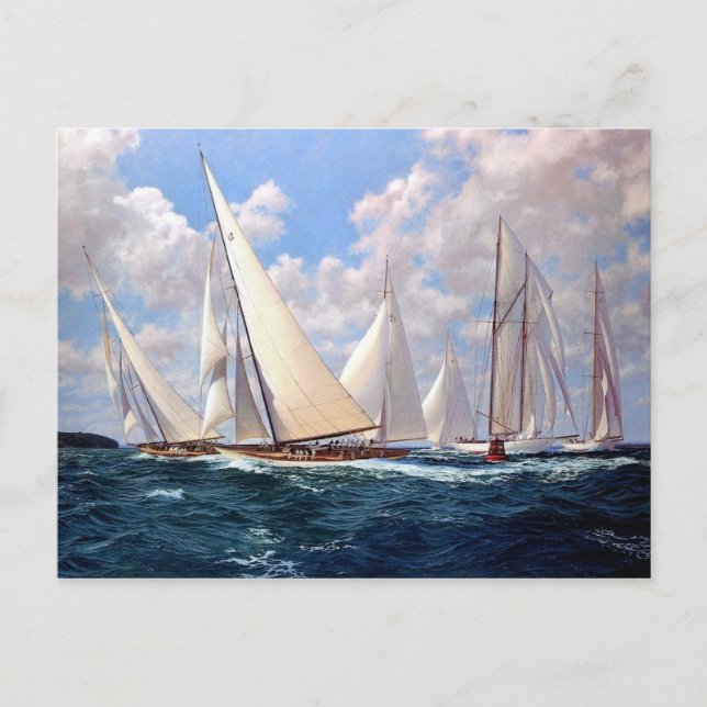 Racing um die Boje Postkarte (Vorderseite)