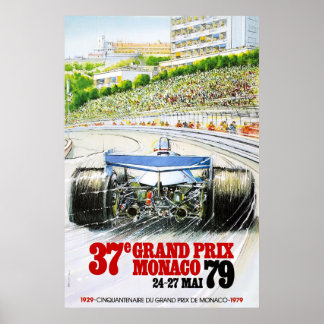 Racing Vintag Grand Prix Monaco 79 Poster