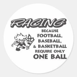 RACING WEIL RUNDER AUFKLEBER